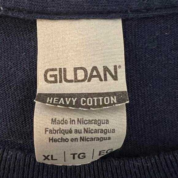 US Navy Mens Tee Honor Those Who Serve Size XL Blue Gildan Heavy Cotton - Picture 4 of 5